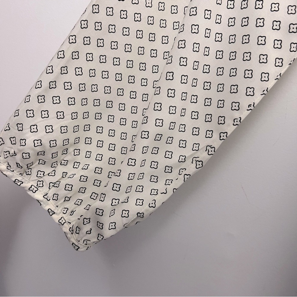 Velvet by Graham & Spencer Modern Tiny Floral Patterned Cream Blouse NEW Scandi - Picture 5 of 13